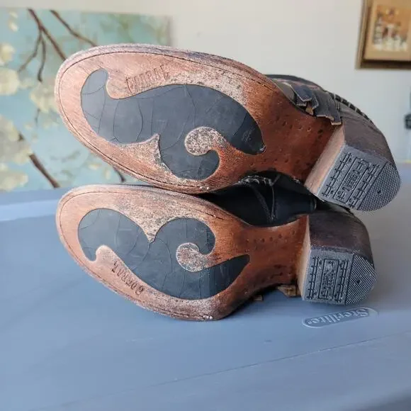 Corral Ladies Brown Fringe Slouch Boots Size 6.5M - Picture 11 of 14